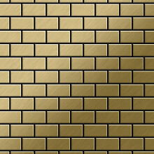 Metal Mosaic Tile Titanium Gold brushed gold 1.6mm House-Ti-GB