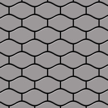 Metal Mosaic Tile Stainless Steel matt grey 1.6mm Karma-S-S-MA