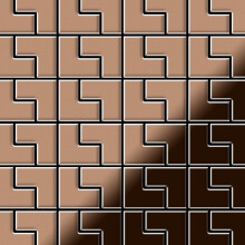 Metal Mosaic Tile Copper mill copper 1.6mm Kink-CM