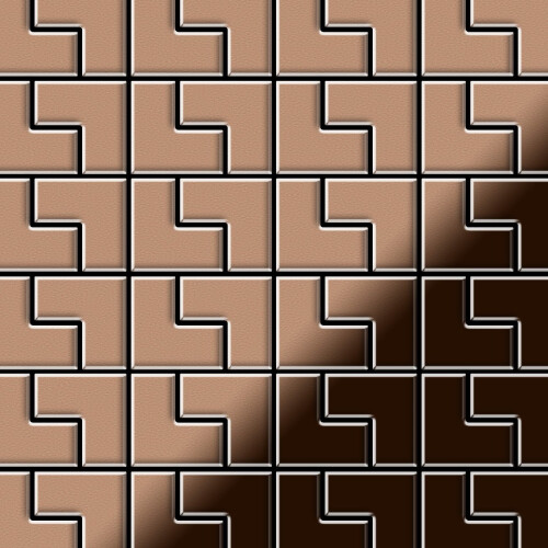 Metal Mosaic Tile Copper mill copper 1.6mm Kink-CM
