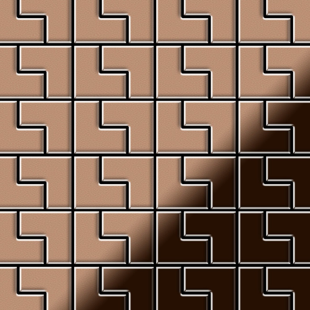 Metal Mosaic Tile Copper Mill Copper 1.6Mm Kink-Cm 4250691728752