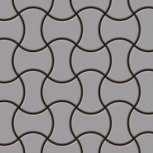 Metal Mosaic Tile Stainless Steel matt grey 1.6mm Infinit-S-S-MA