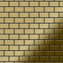 Metal Mosaic Tile Titanium Gold mirror gold 1.6mm House-Ti-GM
