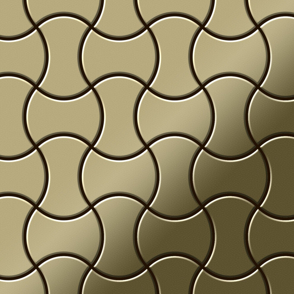 Metal Mosaic Tile Brass Mill Gold 1.6Mm Infinit-Bm 4250691728486