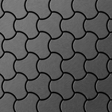 Metal Mosaic Tile Titanium Smoke brushed dark grey 1.6mm Ubiquity-Ti-SB