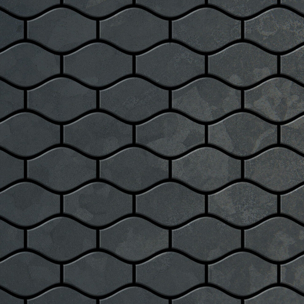 Metal Mosaic Tile Raw Steel Mill Grey 1.6Mm Karma-Rs 4250691728639