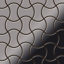 Metal Mosaic Tile Titanium Smoke mirror dark grey 1.6mm Infinit-Ti-SM