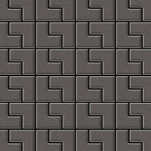 Metal Mosaic Tile Titanium Smoke brushed dark grey 1.6mm Kink-Ti-SB