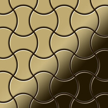 Metal Mosaic Tile Titanium Gold mirror gold 1.6mm Infinit-Ti-GM