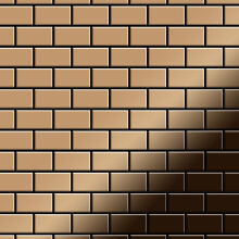 Metal Mosaic Tile Titanium Amber mirror copper 1.6mm House-Ti-AM