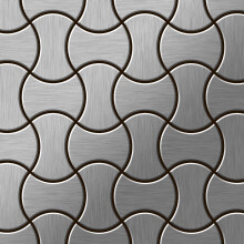 Metal Mosaic Tile Stainless Steel brushed grey 1.6mm Infinit-S-S-B