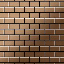 Metal Mosaic Tile Titanium Amber brushed copper 1.6mm House-Ti-AB