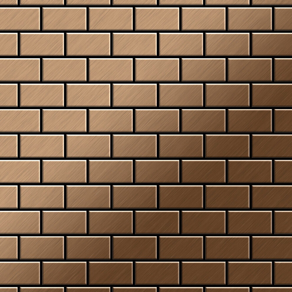 Photos - Other for Repair Metal Mosaic Tile Titanium Amber brushed copper 1.6mm House-Ti-AB