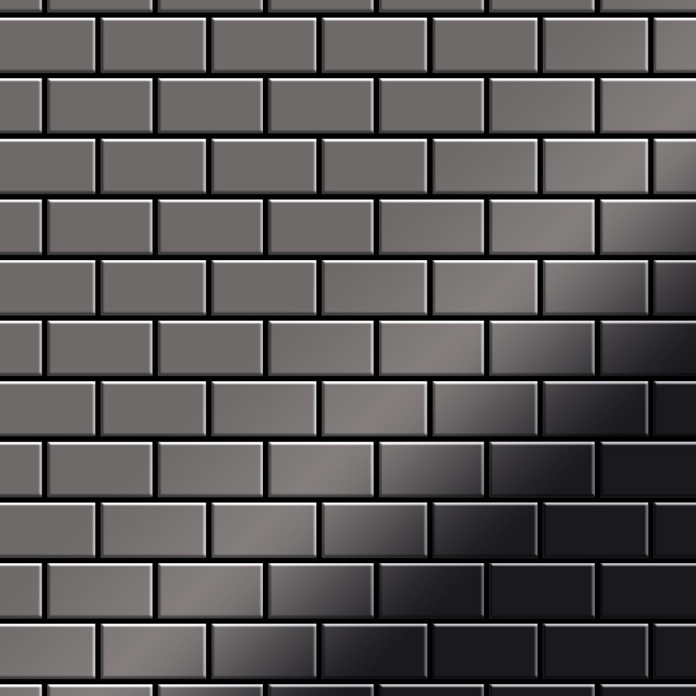 Metal Mosaic Tile Titanium Smoke Mirror Dark Grey 1.6Mm House-Ti-Sm 4250691728325