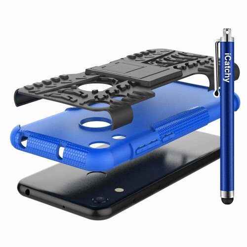 (Blue) For Huawei Y6 2019 Armor Rugged Shockproof Case 1