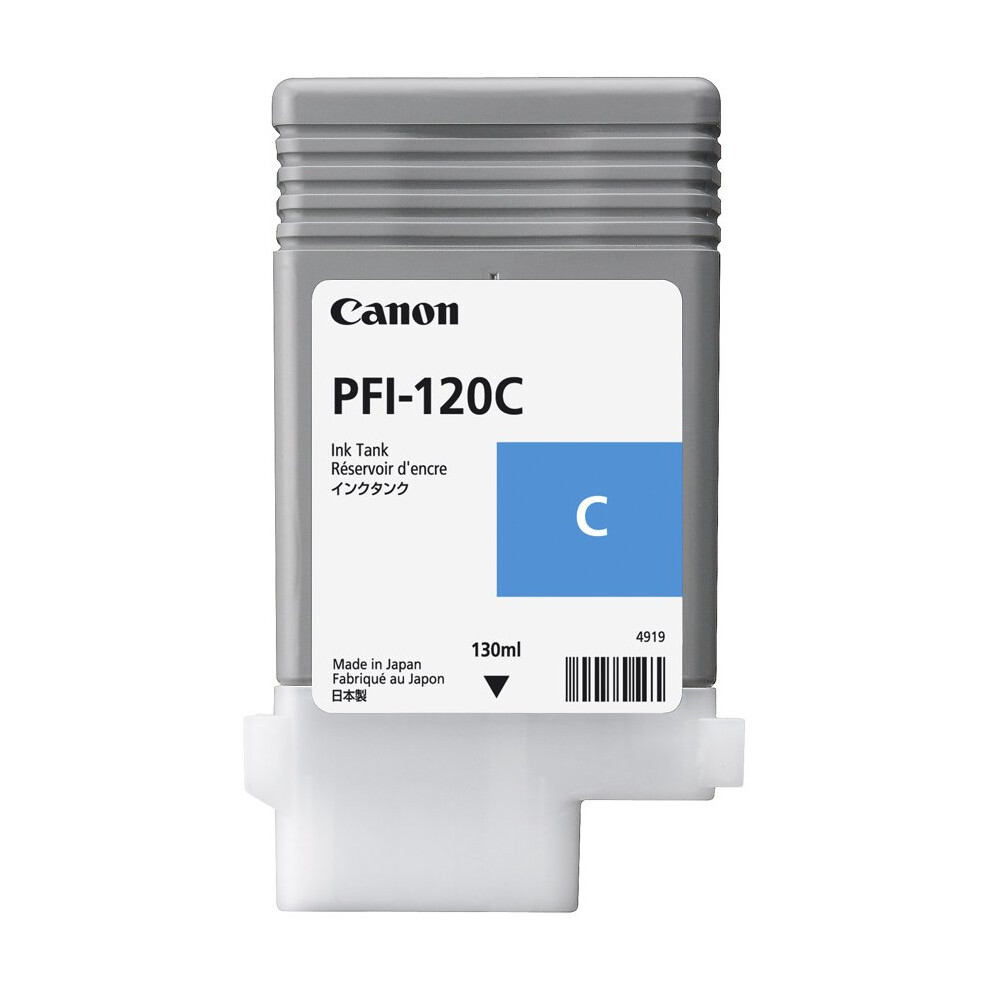 Canon Pfi-120 Cyan 130Ml Ink (Tm-200,205,300,305) Blue