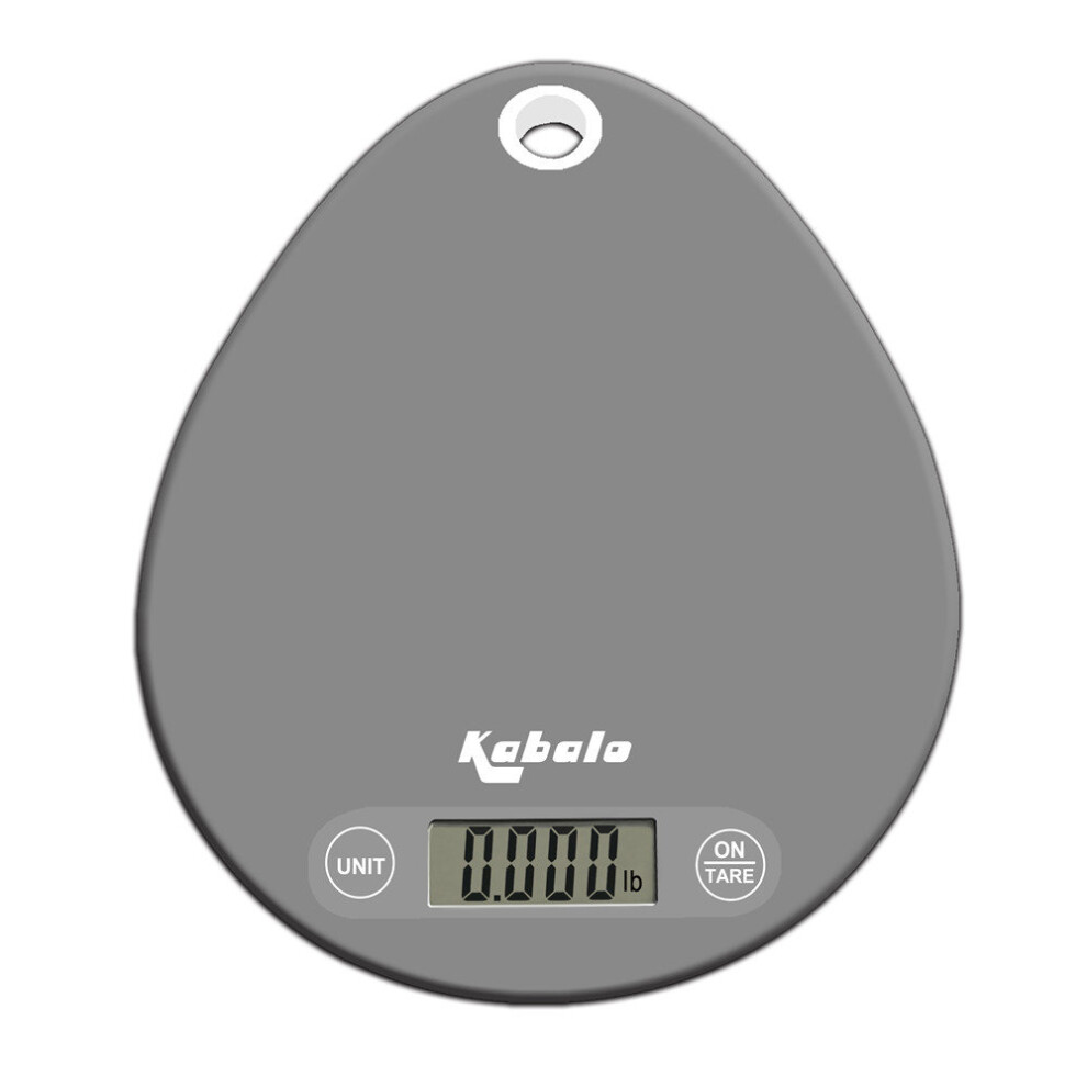 Kabalo 5kg Grey Oval Digital LCD Electronic Kitchen Cooking Baking Prep Food Preparation Weighing Scales UK