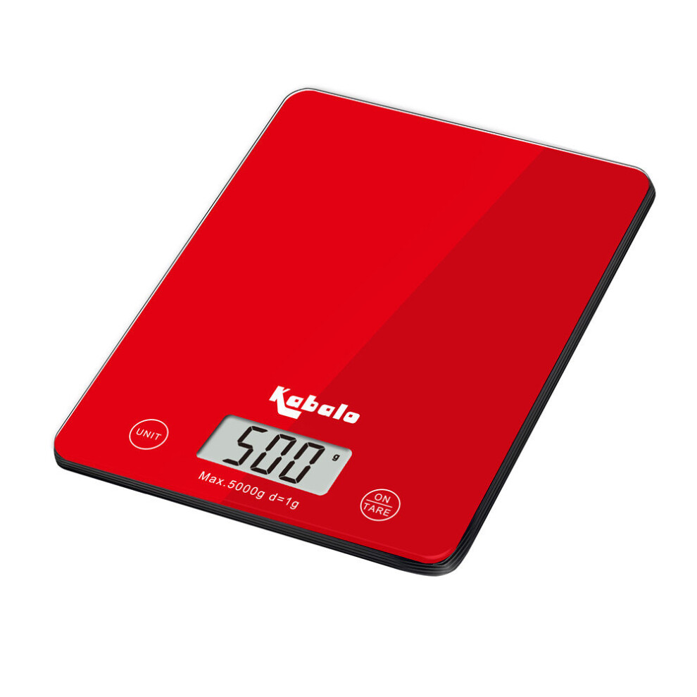 Kabalo 5kg Red Digital LCD Electronic Kitchen Cooking Baking Prep Food Preparation Weighing Scales UK