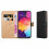 (Black) For Galaxy A50 Leather Wallet Magnetic Case Cover 9
