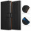 (Black) For Galaxy A50 Leather Wallet Magnetic Case Cover 5