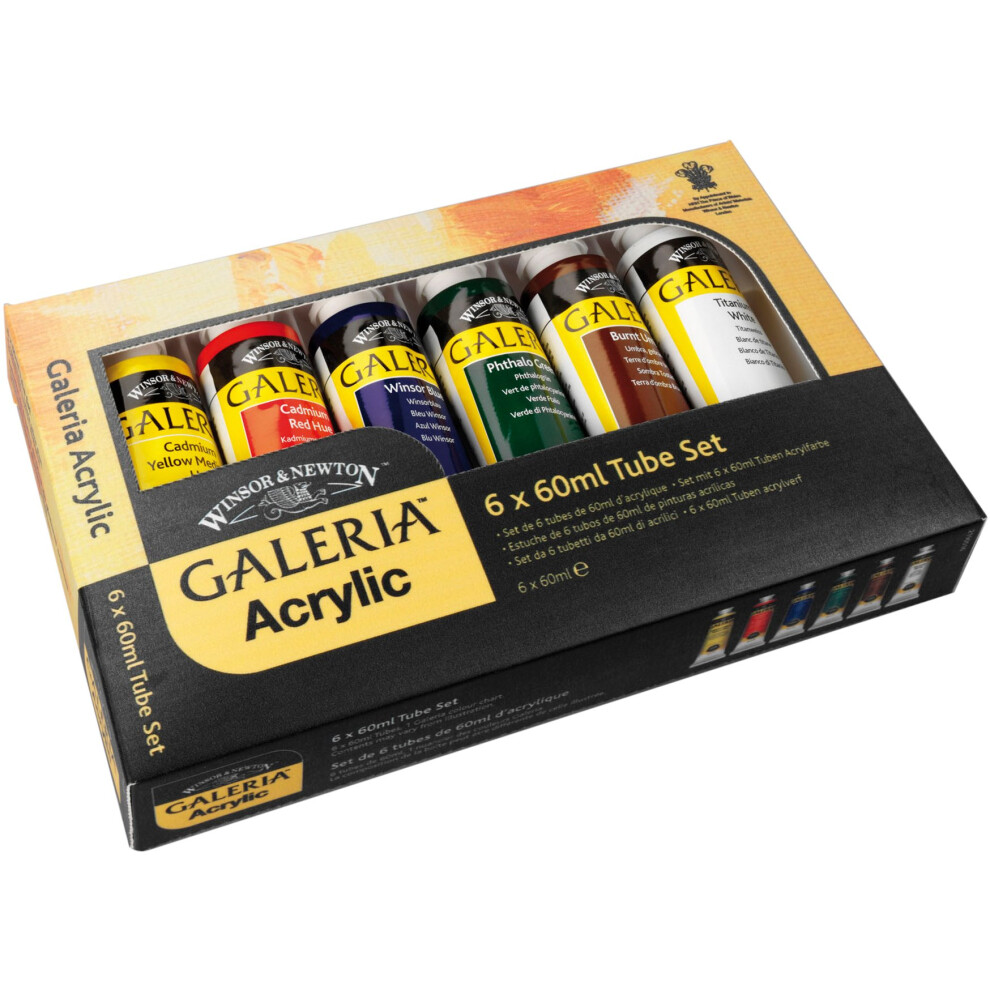 Winsor & Newton Galeria Acrylic Paint 60Ml 6/Pkg-Assorted Colors