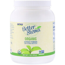 NOW Foods, Stevia Migliore, Estratto di Polvere Organico, 1 libbra (454 g)