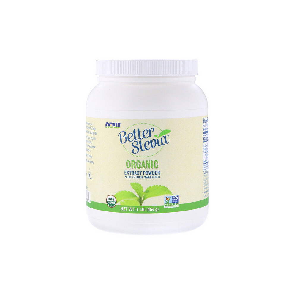 Now Foods , Better Stevia, Organic Extract Powder, 1 Lb (454 G)