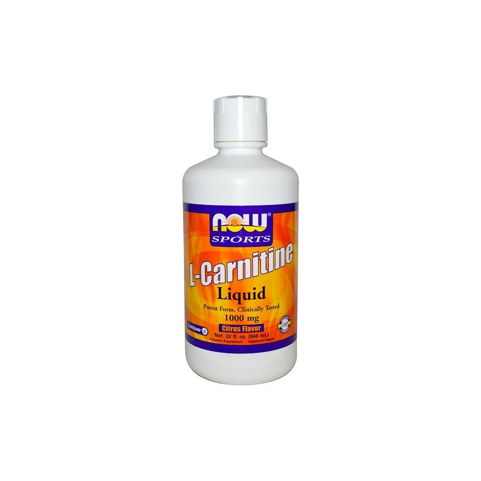 Now Foods, Sports, L-Carnitine Liquid, Citrus Flavor, 1000 mg, 32 fl oz (946 ml)