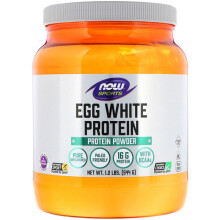 NOW Foods, Proteine di uovo per sport, con BCAAs, Proteine in polvere, Senza sapore, 1,2 lbs (544 g)