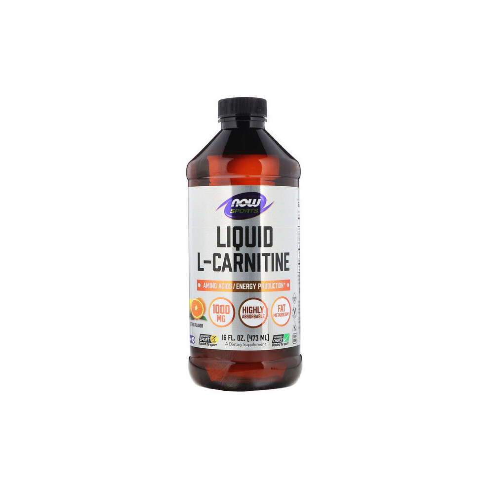 Now Foods , Sports L-Carnitine Liquid, Citrus Flavor, 1,000 Mg, 16 Fl Oz (473 Ml)