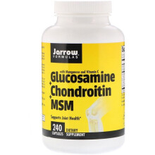 Jarrow Formulas, Glukozamina + Chondroityna + MSM, 240 Caps