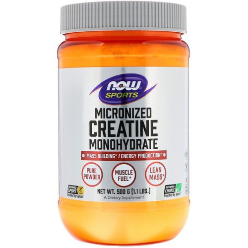 NOW Foods NOW Foods, Αθλητισμός, Μικροποιημένο Κρεατινίνη Μονοϋδράτη, 1.1 lbs (500 g)