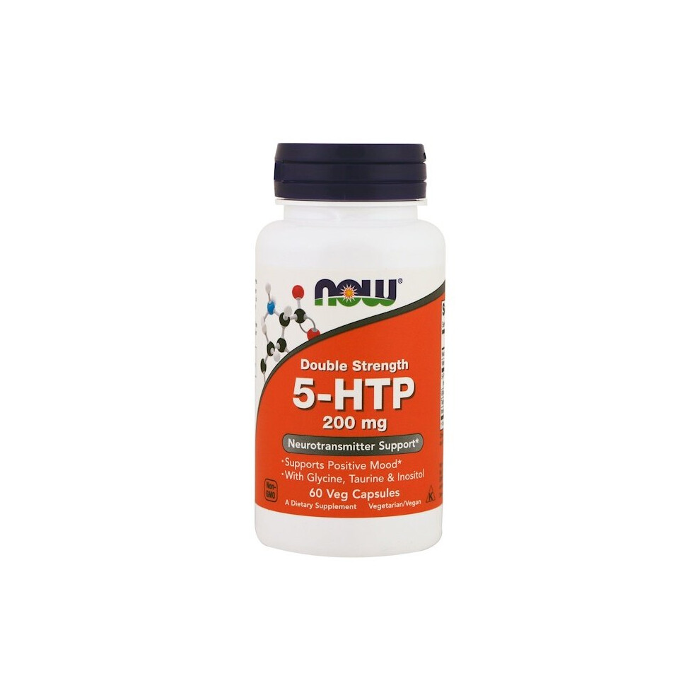 Now Foods , 5-Htp, Double Strength, 200 Mg, 60 Veg Capsules