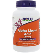 NOW Foods, Alfa-Liopitsiini, 250 mg, 120 Kasvispilleriä