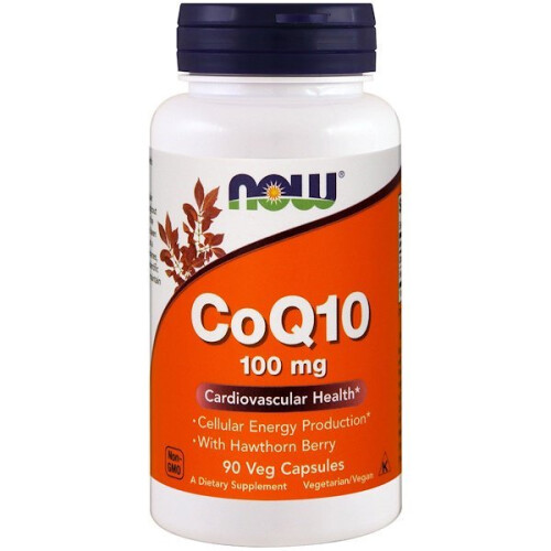NOW Foods ΝOW Φαγητό, CoQ10 με Κεράσι Hawthorn, 100 mg, 90 Βοτανογενείς Καψούλες
