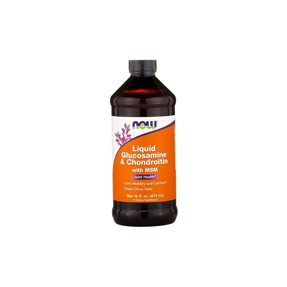 Now Foods , Liquid Glucosamine & Chondroitin, With Msm, Citrus, 16 Fl Oz (473 Ml)