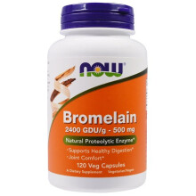 NOW Foods, Bromelain, 500 mg (2,400 GDU/g), 120 Veg Capsules
