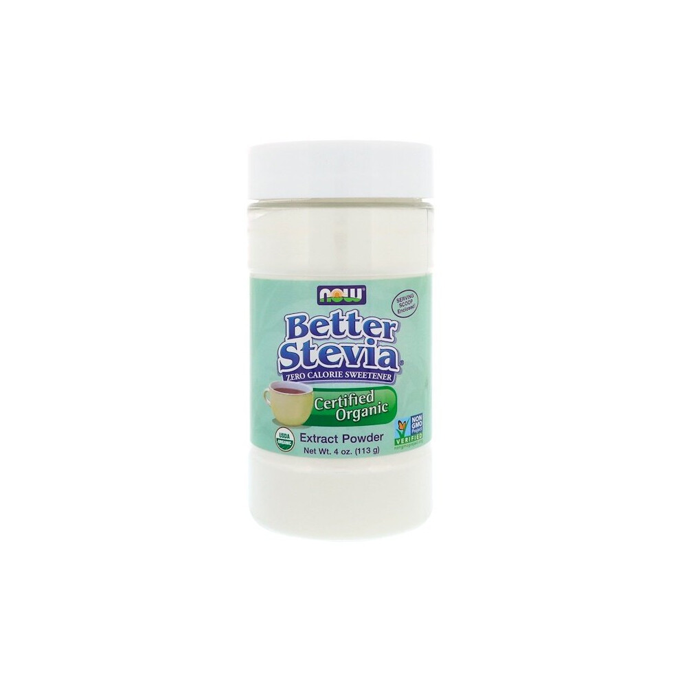 Now Foods , Better Stevia, Organic Extract Powder, 4 Oz (113 G)