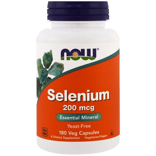 NOW Foods Selenium 200 mcg 180 Veg Capsules Now Foods
