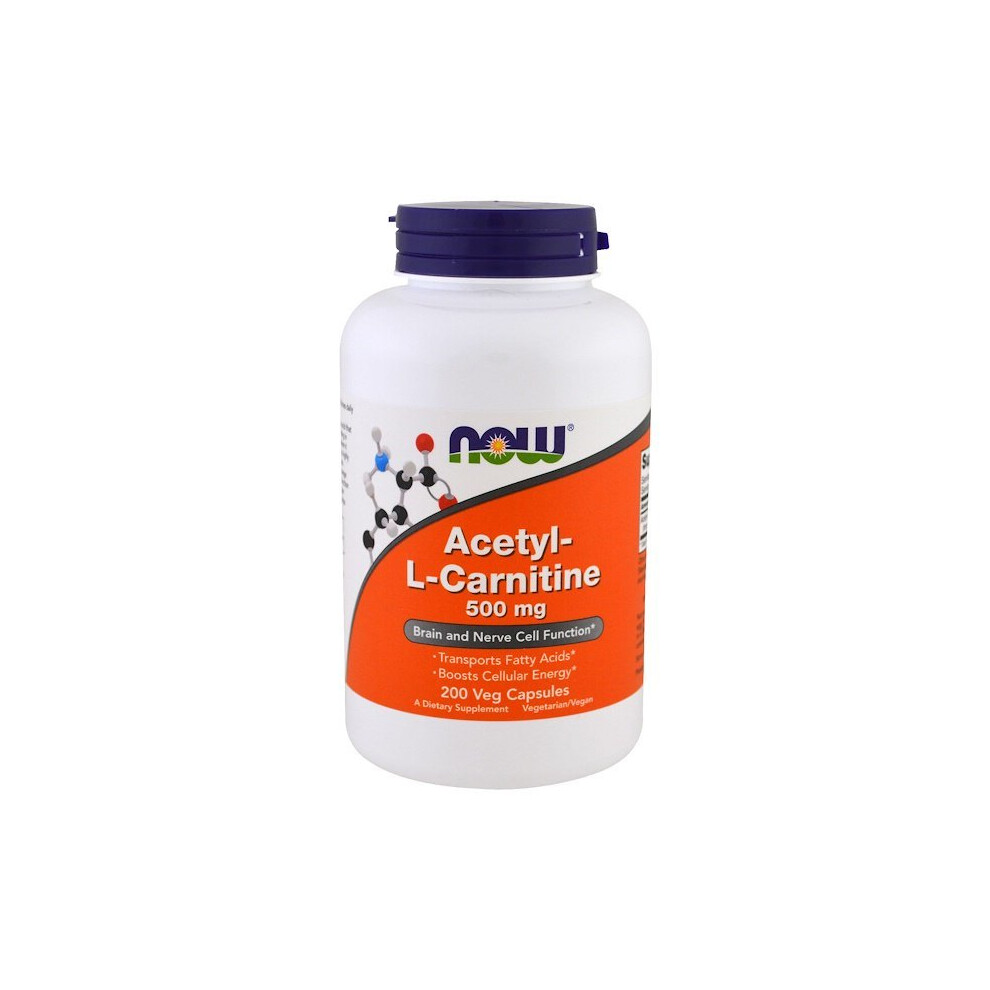 Now Foods , Acetyl-L Carnitine, 500 Mg, 200 Veg Capsules