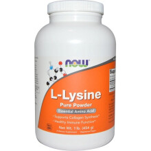 NOW Foods, L-Lizină în Formă Pură, 1 lb (454 g)