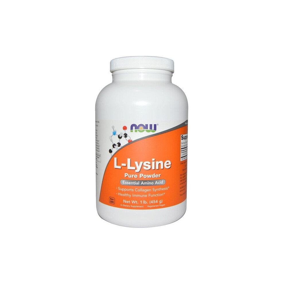 Now Foods , L-Lysine Pure Powder, 1 Lb (454 G)