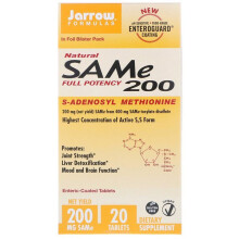 Jarrow Formulas, SAMe 200, 200 mg, 20 Compresse