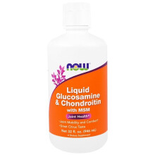 NOW Foods, Ciekła Glukozamina i Chondroityna z MSM, Cytryna, 32 fl oz (946 ml)
