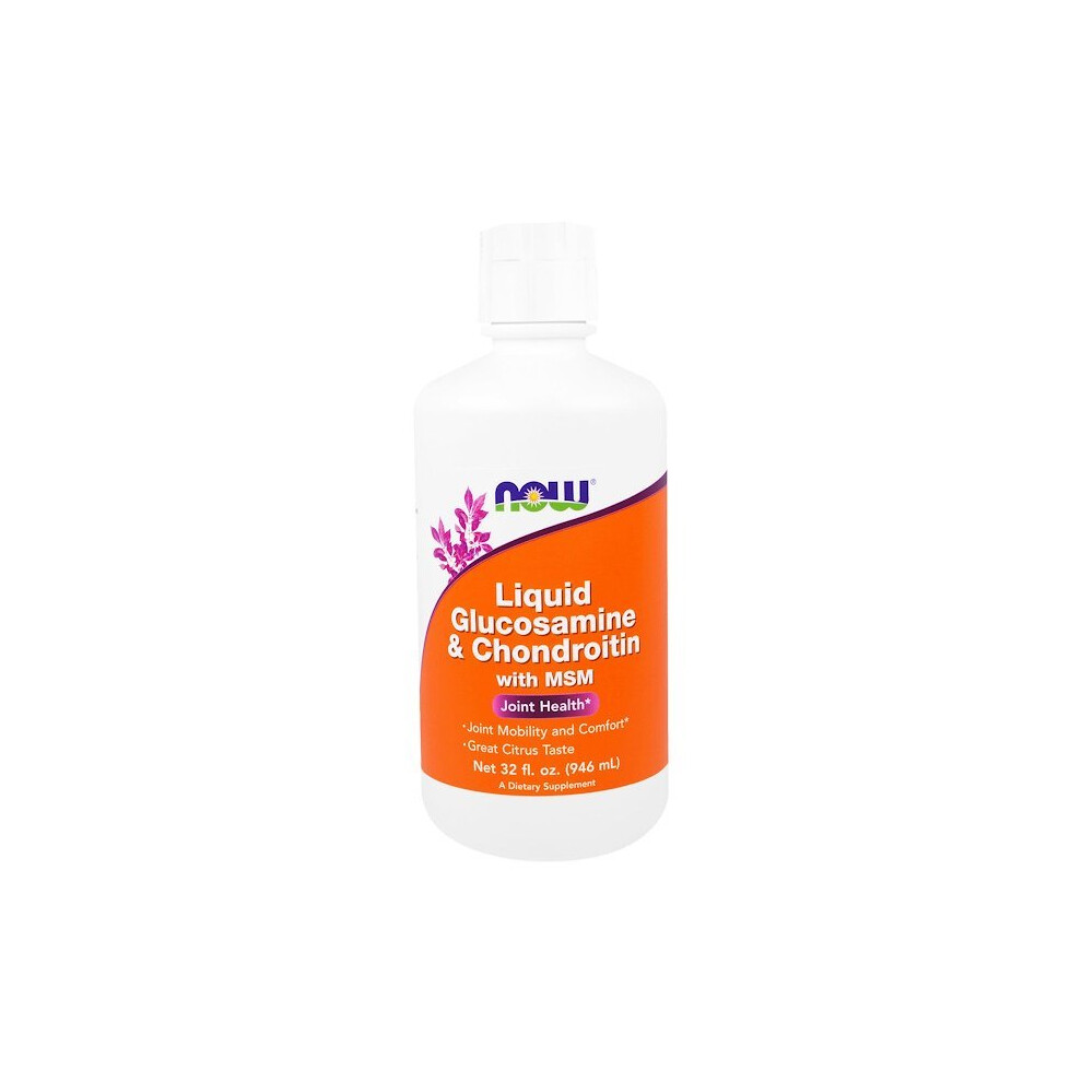 Now Foods, Liquid Glucosamine & Chondroitin, with MSM, Citrus, 32 fl oz (946 ml)