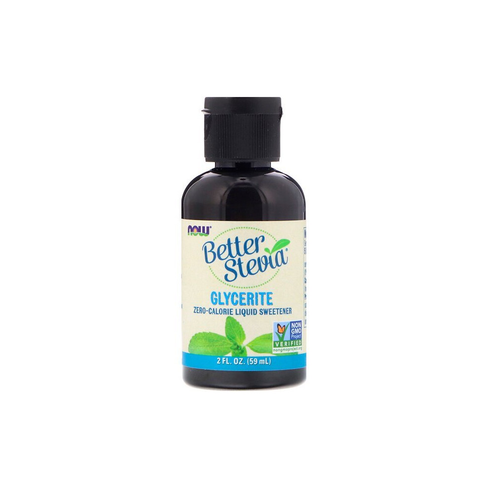 Now Foods , Better Stevia, Zero-Calorie Liquid Sweetener, Glycerite, 2 Fl Oz (59 Ml)