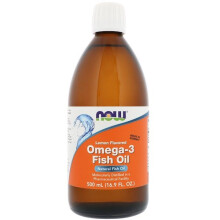 NOW Foods, Omega-3 Fiskolja, Lemon , 16,9 fl oz (500 ml)