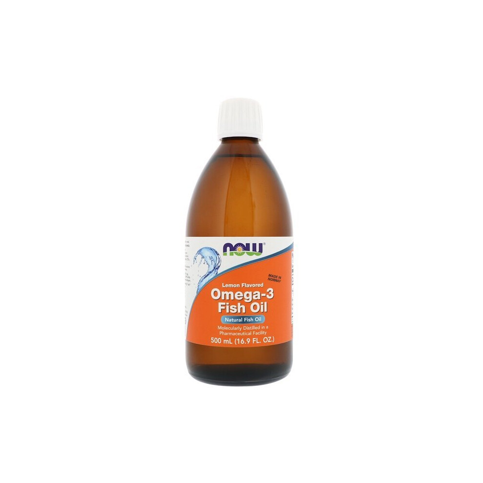 Now Foods , Omega-3 Fish Oil, Lemon Flavored, 16.9 Fl Oz (500 Ml)