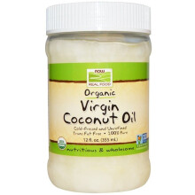 NOW Foods, Alimentos Reais, Óleo de Coco Orgânico, Virgem, 12 fl oz (355 ml)