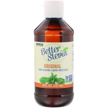 NOW Foods, Stevia Mejorada, Dulcificante Liquido Cero-Calorías, Original, 8 fl oz (237 ml)